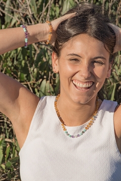 Collar Elisa ~ Ámbar, amazonita, amatista, labradorita y piedra de la luna en internet