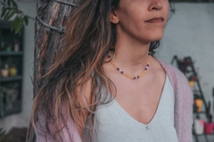 Collar Rafaela ~ Ámbar, amatista y cuarzo rosa