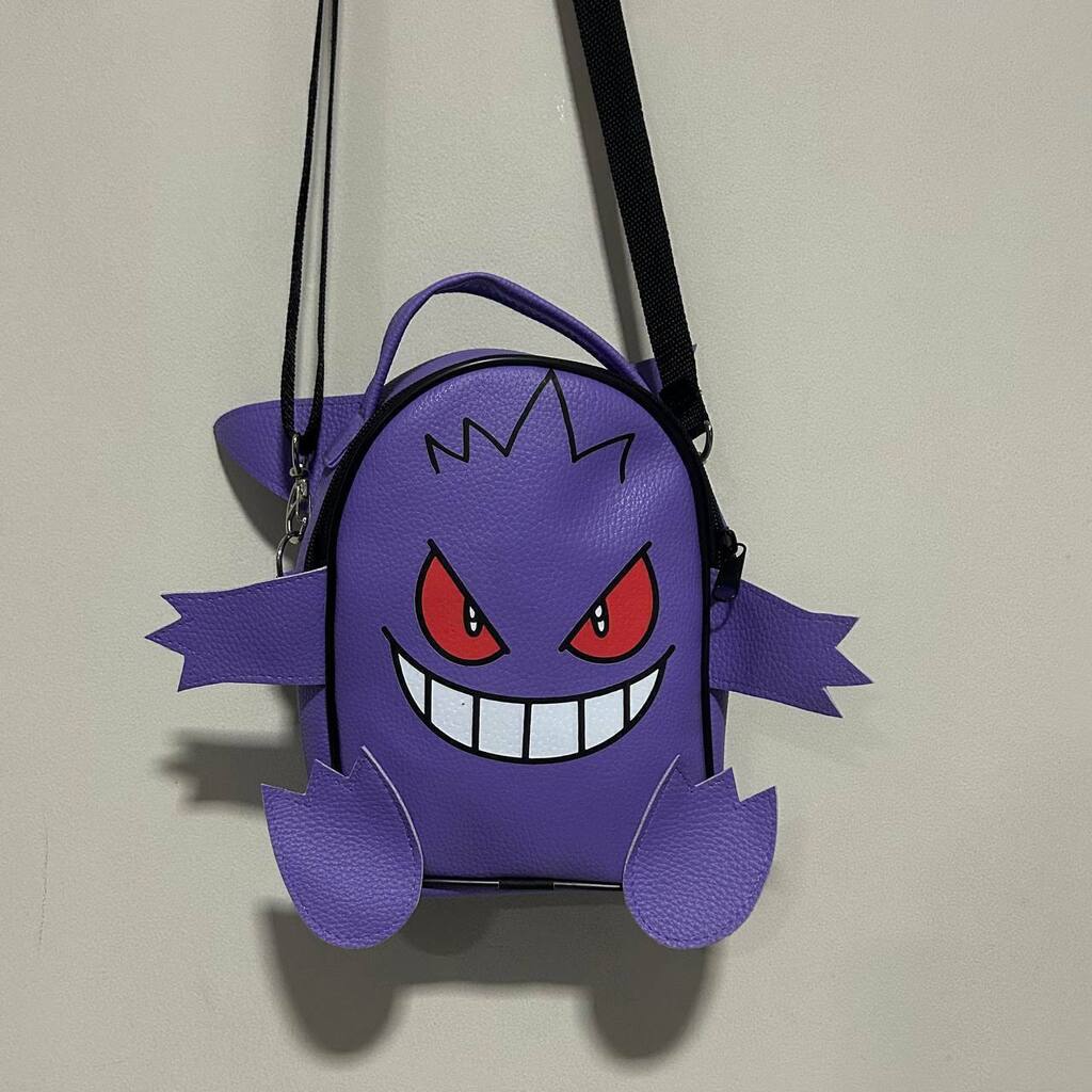 Bag e mini mochila Pokemon Gengar tipo fantasma desenho geek anime