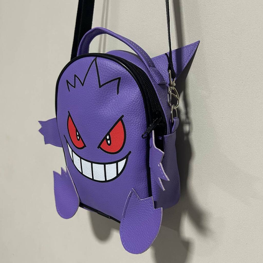 Bag e mini mochila Pokemon Gengar tipo fantasma desenho geek anime