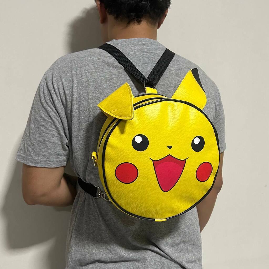 Bag e mini mochila Pokemon Pikachu tipo eletrico desenho geek anime