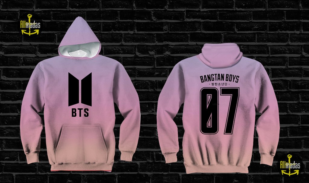 Moletom com bolso e capuz - BTS Love YourSelf Gradient 07 Bangtan Boys