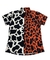Camisa de Botão - Animal Print Vaca, Leopardo Bicolor