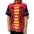 Camisa de botão dragão japonês fogo asthetic tumblr