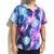 Camisa de botão pokemon mew versos mewtow fundo galaxia - comprar online