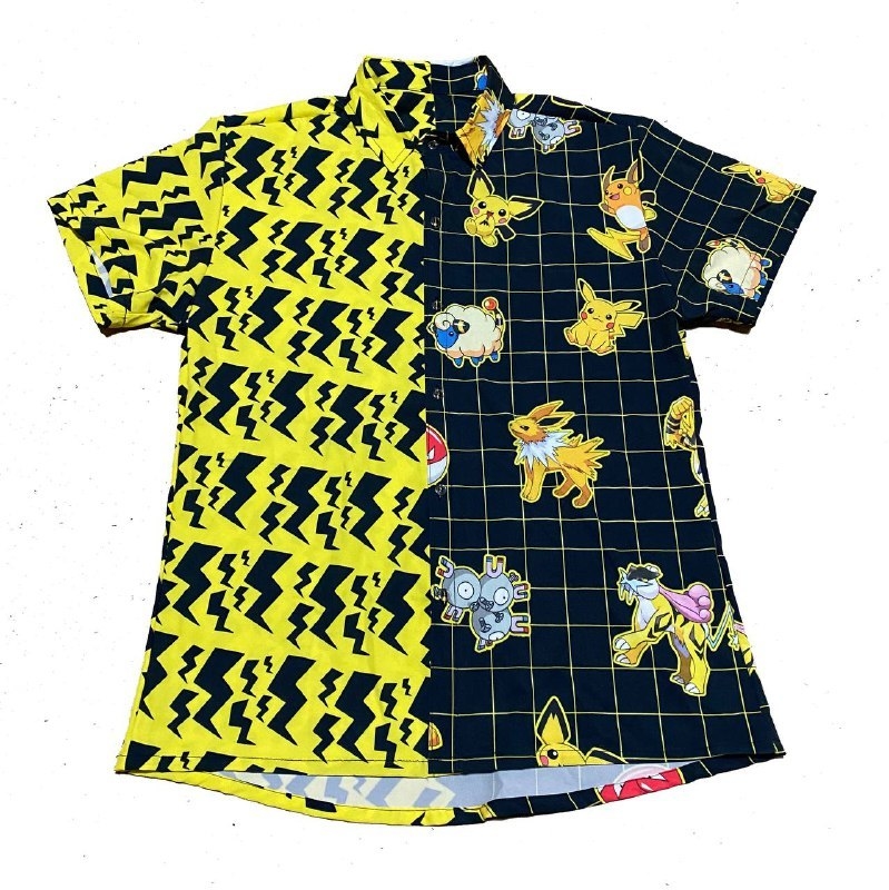 Camisa de botão - Pokemons elétricos tipo agua desenho geek anime gamer nerd