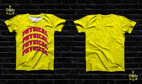 Camisa Dua Lipa Physical Yellow Tee Allmadas
