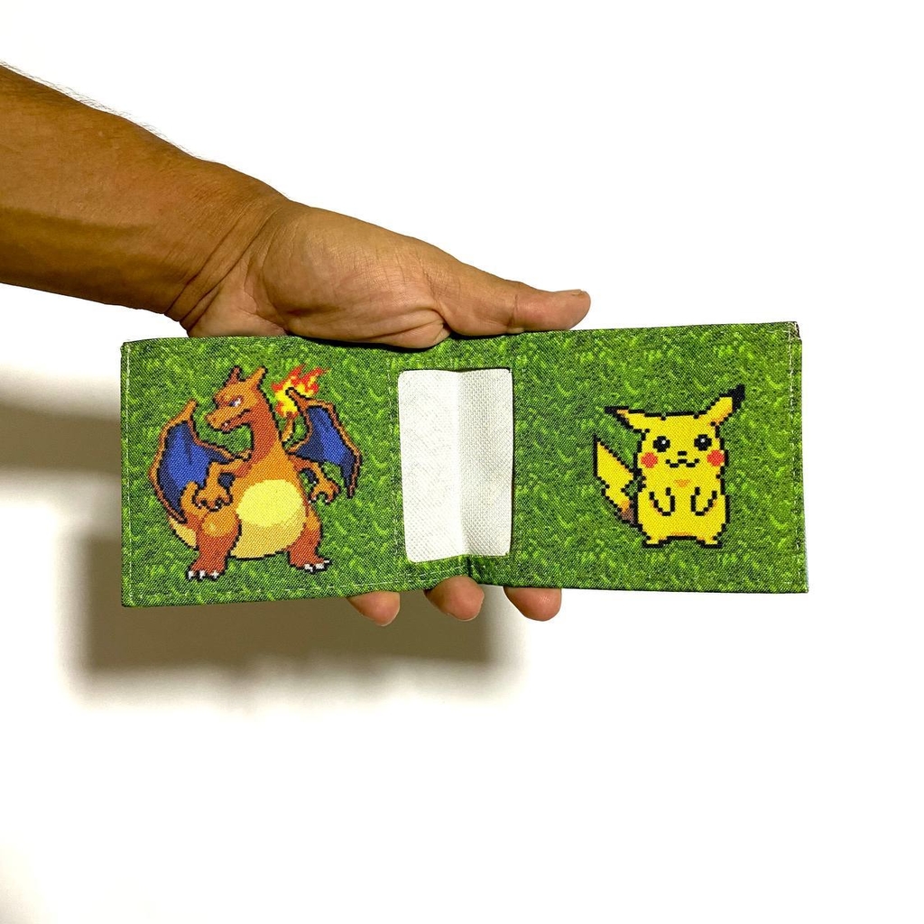 Carteira slim - pokemon pixel pikachu desenho anime nerd geek pokebola