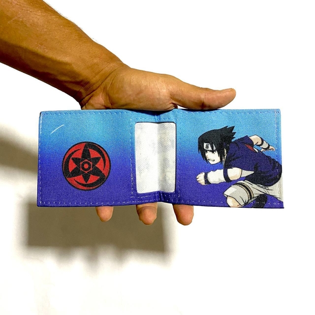 Carteira slim - sasuke uchiha anime naruto desenho logo geek