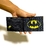 Carteira slim - the batman o filme super herói desenho geek logo preto e amarelo simbolos morcego - comprar online