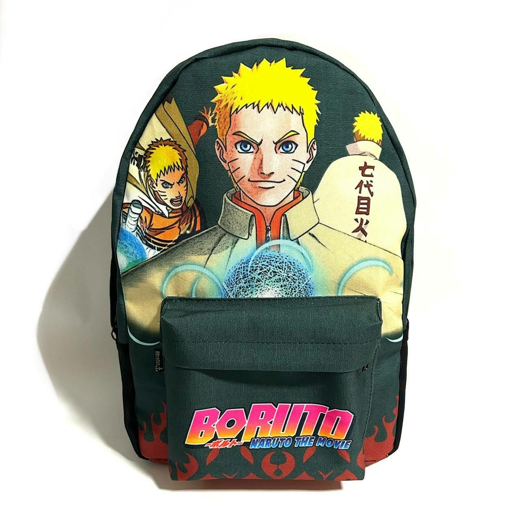 Kit mochila e estojo grande padrão escolar Naruto uzumaki hokage