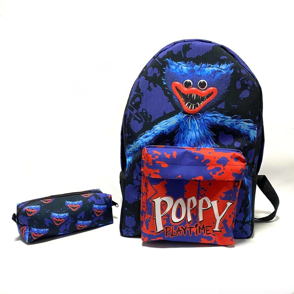 Novo jogo Poppy Playtime Mochila para meninos meninas cartoon mini