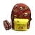 Kit mochila e estojo naruto e boruto chibi red pattern tamanho grande padrão escolar e viagem