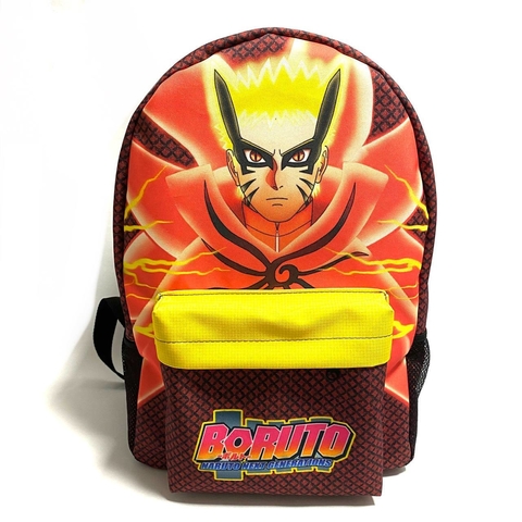 Kit mochila e estojo - Naruto modo kurama desenho anime geek tamanho grande  padrão escolar e viagem