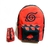 Kit mochila e estojo naruto akatsuki one tamanho grande padrão escolar e viagem