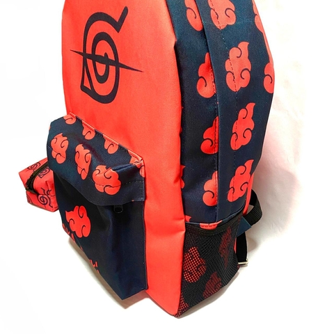 Kit mochila e estojo grande padrão escolar Naruto uzumaki versão clone das  sombras anime desenho geek nerd