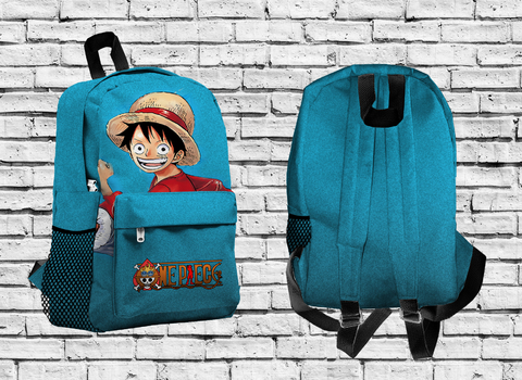 Kit mochila e estojo - One piece luffy personagem anime desenho tamanho  grande padrão escolar e viagem