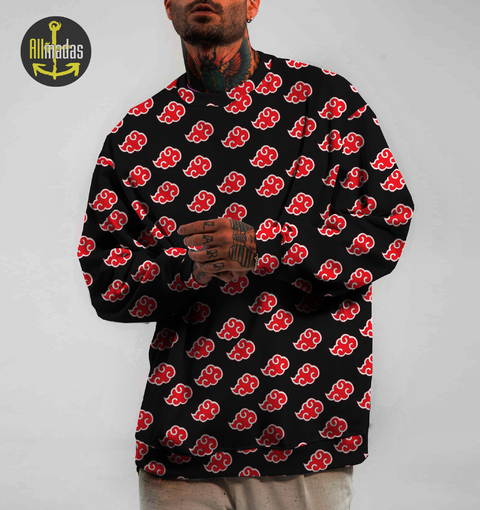 Camisa de botão - naruto shippuden uzumaki anime desenho geek simbolo  akatsuki