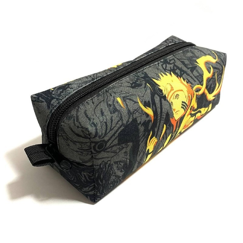 Kit mochila e estojo - Naruto modo kurama desenho anime geek tamanho grande  padrão escolar e viagem