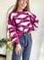 Sweater Lyon Fucsia/Crema - comprar online