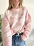 Sweater Maxima rosa y crema