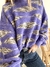 Sweater Lyon Violeta/Print - comprar online