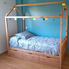 Cama Casita con Cajones