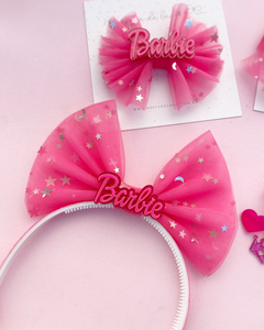 Tiara tule pink com aplique Barbie - comprar online