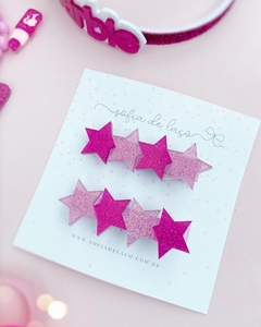 Hair clips estrelas rosa (unidade) - comprar online