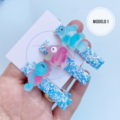 Hair clips fundo do mar na internet