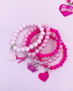 Kit pulseiras rosa - comprar online
