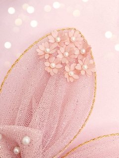 Tiara orelhinhas de coelha floral - comprar online