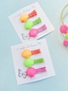 Hair clips conchas neon