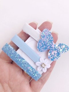 Trio hair clips borboleta - comprar online