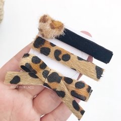 Hair clips animal print