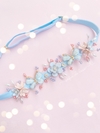 Headband butterfly azul e rosa
