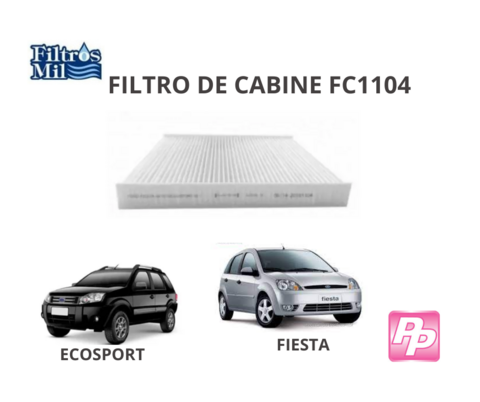 Filtro de cabine Mil FC1104 - Ecosport, Fiesta