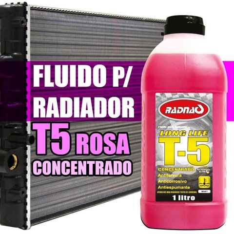 Fluido Radiador Rosa T5 - 1000ml - MELHOR CUSTO BENEFICIO
