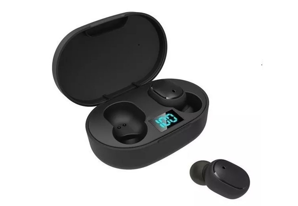 Fone de Ouvido Bluetooth Air Com Visor de Led