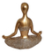 Estatueta Yoga Mulher Dourado Meditando Lotus Padmasana na internet