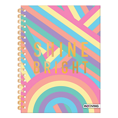 CUADERNO 16X21 ESPIRAL TAPA DURA 80 HJS. GOLDEN RAINBOW