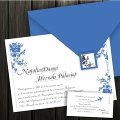 Invitación de Casamiento Sobre Retrato - GBT Gift & Stationary