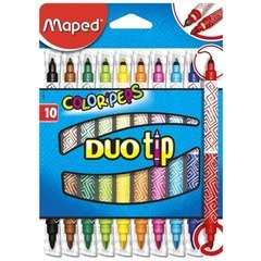 Marcadores Doble Punta Maped Color Peps Duo Tip 10 Colores