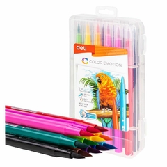 Marcadores Punta pincel Color Emotion Estuche plastico x 12 - comprar online