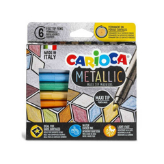 Marcadores Carioca Metalicos x 6 unidades