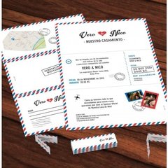 Invitación de Casamiento Sobre A4 Tarjetón Triptico - GBT Gift & Stationary