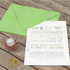 Invitación de Casamiento en Sobre A5 (120 grs) en internet