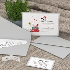 Invitación de Casamiento Sobre Casita String