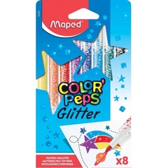 ROTULADORES MAPED COLOR´PEPS GLITTER X 8