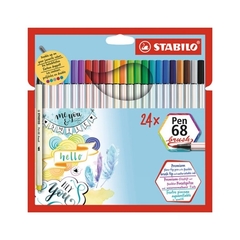 Marcadores Stabilo Pen 68 Brush x 24